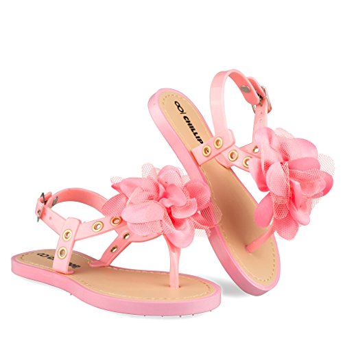 Sbb134 Coralpink 9t Chilipop Jelly Sandals For Girls Babies Amp