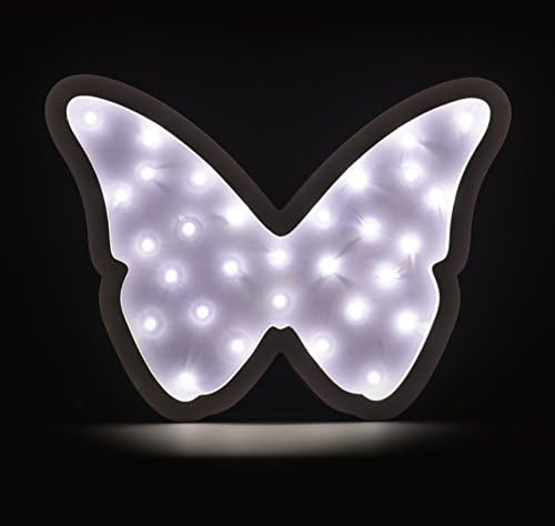 NEW! LED BUTTERFLY MARQUEE WOODEN NIGHT LIGHT WALL DECOR TABLE LAMP BY LUNA LIGHTS