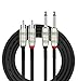 Kirlin Cable AP-403PR-06/BK - 6 Feet - Dual RCA to Dual 1/4-Inch Patch Cable