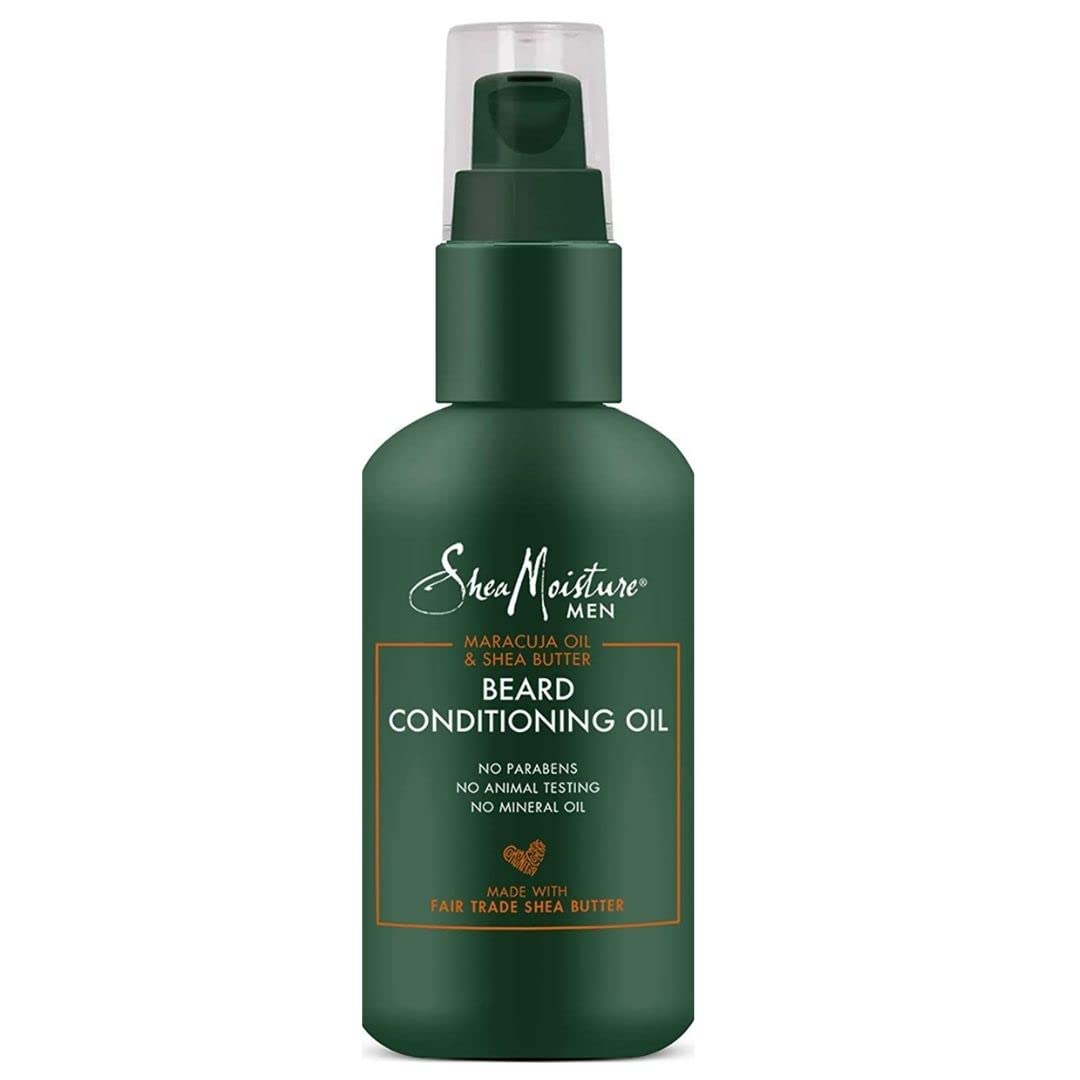 Shea Moisture Mens Beard Conditioning Oil, All Natural ingredients, Made With Maracuja & Shea Oils, Soften and Condition while Restoring moisture to full beard, 3.2 Ounce