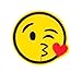 Dubster Brand Emoji Emoticon Face Iron On Applique, Pack of 7, 2 1/2 Inch