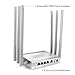 AFOUNDRY Wireless Router Fast High Speed Wifi Router Built in 6x7dbi Antenna Metal Computer Router Support By 2.4ghz 300mbps+5.8ghz 450mbps Home Network Dual Band Routers