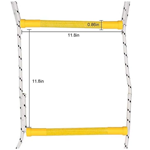 X Ben 7.5' Rope Ladder with 2 Hooks for Kids & Adults, Climbing Game for Swing Accessories, Tree House, Playground, Play… - Image 4