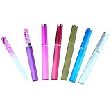 EagleForce™ 5 pcs Professional Crystal Nail File Double Sided Nail Kit Glass Nail File Pedicure Manicure Finger Nail File Buffer Kit, with Case, for Handbag/Color Random