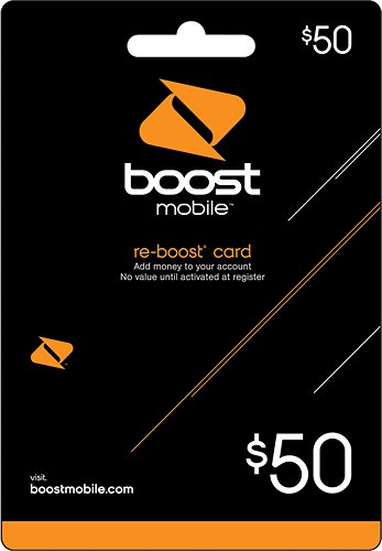 Boost Mobile $50.00 Reboost Refill Card(Mail Delivery)