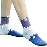 Malbaba Animals Cartoon Socks Women Cat Footprints