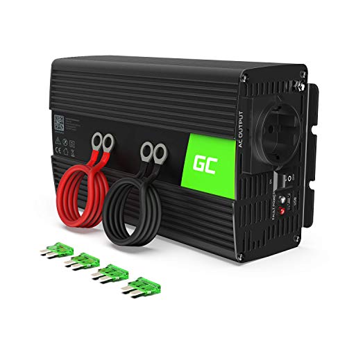 Green Cell® 1000W/2000W 24V auf 230V Reiner Sinus Volt kfz Spannungswandler Wechselrichter Konverter Pure Sine Wave Power Solar Inverter DC AC Umwandler Stromwandler Wohnwagen Auto Autoladegeraet
