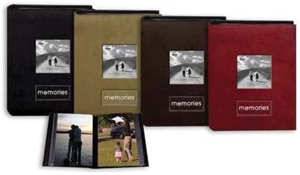 Pioneer Embroidered Patch Faux Suede Photo Album, with Front Cover Frame, Holds 100 4x6" Photos, 1 Per Page. Color: Dark Brown