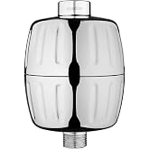 Aquabliss SF500 Daily Essential+ Shower Filter - Chrome | Heavy-duty shower filter, coconut shell carbon, reduces chlorine and sediment, sediment guards included, SF500