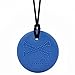 Munchables Dinosaur Skull - Sensory Chew Necklace for Boys and Adults (Navy/Black)