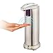Automatic Soap Dispenser, Touchless Stainless Steel Soap Dispenser with Sensor Fingerprint Resistant and Waterproof Base for Kitchen Bathroom Sanitizer Shampoo