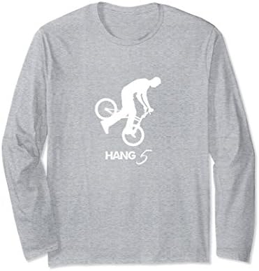 Unisex BMX Freestyle Hang 5 Trick Bike Hang Five Long Sleeve Tee 2XL Heather Grey