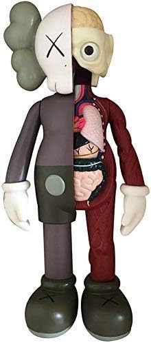 16" KAWS Action Figure, KAWS Sculpture Home Decoration Cartoon Fiberglass KAWS Statues Decoration Ornaments Crafts Doll Model Art Toys Collectible Model Boy Toy (16" Dissected Brown)