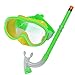 Kids Swimming Studying Anti-Fog Goggles Diving Mask Snorkel Set (for Age 4-10)