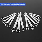 PROSTORMER-14-Piece-Ratcheting-Wrench-Set-6-19mm-Chrome-Vanadium-Steel-Ratchet-Wrenches-Metric-Combination-Ended-Spanner-Kit-with-Storage-Case