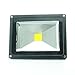 QUANS 20W 12V 24V AC DC Ultra Bright White LED Security Wash Flood Light Floodlight Lamp High Power Black Case Waterproof IP65 Superbright 6000K 6500K (Cool White), 12-24V Input Low Voltage