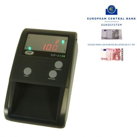 Detector de Billetes Falsos DP 2158 Actualizable con batería