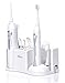 Wellness Oral Care Home Dental Center with Rechargeable Ultra Sonic Toothbrush, Irrigator Water Flosser, 8 Attachments, Lighted Mirror and Countertop Base (WE6200)