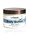 Le Beaute Body Butter Super Rich Natural Body Cream and Moisturizer Rich in Anti-Oxidants, Vitamins and Pure Organic Shea Butter and Cocoa Butter. Provides 24 Hour Hydration for Skin