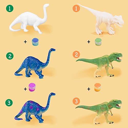 Herefun Dinosaurier Malset für Kinder, 3D Dinosaurier Bemalen Malsets Dinosaurier Spielzeug Malsets mit Spielmatte… – Bild 6