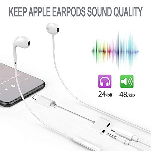 image for my-handy-design Lightning Jack Headphone Adaptor Charger Compatible wi