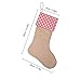 favide 9 Pieces Christmas Burlap Stockings Xmas Fireplace Hanging Stockings for Christmas Decoration DIY Craft (Color Set 1, 9)