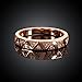 joyliveCY Elegant Women Xmas Gift Rose Gold Filled Plain Cut Smooth Copper Ring Size 8