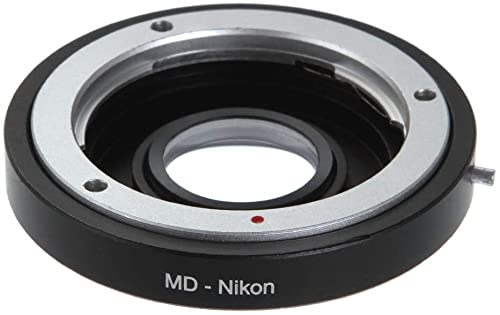 Hersmay Lens Adapter Ring for Minolta MD/MC Lens to NIK0N F AI Mount Camera with Optical Glass For Nikon D750,D810,D7500,D7200, D7100, D7000, D5600, D5400, D5300, D5200,D3300,D3200,D90, D4, D3X,D2