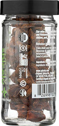 SPICELY Jar Organic Anise Star Whole, 0.5 OZ - Thumbnail 3