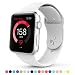 Teslasz Apple Watch Band,Soft Silicone Replacement Sport Wristbands Straps for Apple Watch(White 38 MM)