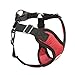 Gooby - Comfort X Step-in Harness, Choke Free Small Dog Harness with Micro Suede Trimming and Patented X Frame, Red, Medium