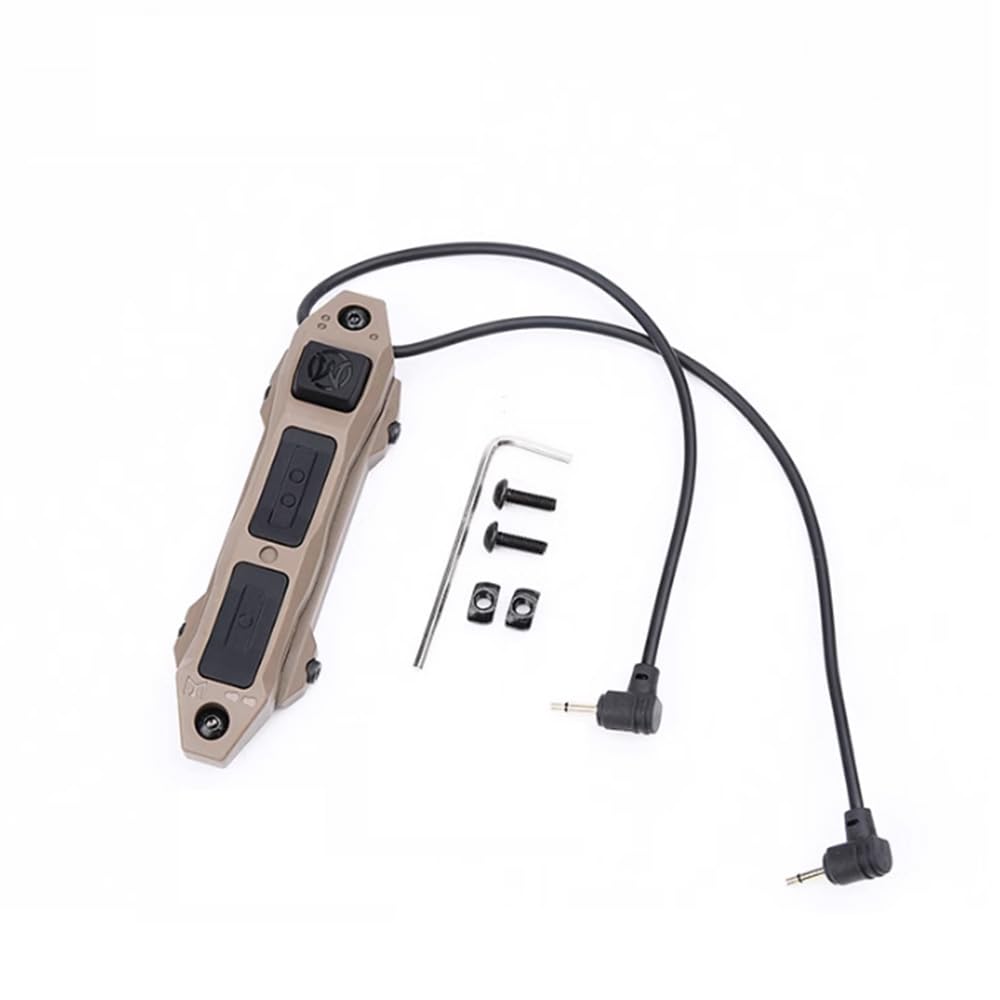 QIRUIMY Tactical Torch Dual Pressure Switch Augmented Button Switch and Pressure Switch Quick Lease Mount for M300 M600 Scout Light (Brown)