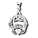 Claddaugh and Trinity Celtic Knot Pendant Sterling Silver