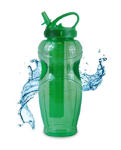 Cool Gear 32 oz EZ-Freeze Gel Solstice Water Bottle (Green)