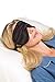 Fishers Finery 25 Momme Pure Mulberry Silk Sleep Eye Mask with Adjustable Strap (Black)