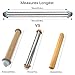 PROKITCHEN Adjustable Rolling Pin with Thickness Rings for Baking, Adjustable Stainless Steel Designs Dough Roller Pins for Cookie Decorating & Dough Pizza Pie Adjustable Long Rolling Pin 23.6 Inch