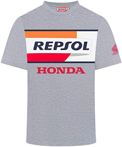 REPSOL HONDA RACING 2019 MotoGP Mens T-Shirt Grey Tee Jersey Big Logo Size S-XXL