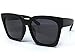 O2 Eyewear 7151 Premium Oversize XXL Women Men Mirror Fashion Sunglasses (Oversized, Matt Black)