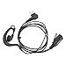 Lot 2 x Coodio G-Shape Earpiece Police Security Headset inline PTT Mic Microphone For 2 Pin Motorola, Hytera 2 Way Radio Walkie Talkie