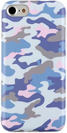 Navy Blue Camo iPhone 7 Case Cover by Velvet Caviar, Slim Soft Flexible TPU silicon