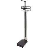 Health o meter 402LB Mechanical Beam Scale, Height Rod, 400 lb. Capacity, 10-1/2" x 14" x 3-1/4" Platform