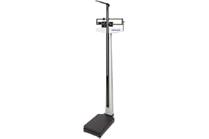 Health o meter 402LB Mechanical Beam Scale, Height Rod, 400 lb. Capacity, 10-1/2" x 14" x 3-1/4" Platform