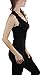 ToBeInStyle Women's Vibrant Color Laeyring Racerback Lace Trim Tank Top - Black - One Size