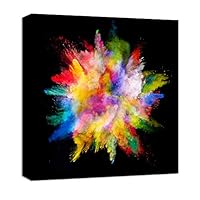 Canvas Wall Art Colorful Powder Canvas Prints Home Artwork Decoration for Living Room,Bedroom - 12x12 inches