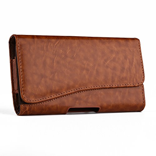 image for iPhone 8 Plus 7 Plus Leather Carrying Case,kiwitatá Horizontal Holste