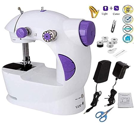 Pinnappo Portable 4 in 1 Electric Mini Sewing Machine for Home use with Focus Light