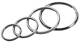 Hillman 701288 Assorted Split Key Rings Package, Silver Metallic, 4 Pack