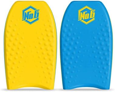 No.6 22in Mini Bodyboard 2-Pack // Foam Wax Free Soft Bodyboard for Adults and Kids of All Levels of Bodyboarding