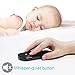 FENIFOX Bluetooth Mouse Slim Mini Whisper-Quiet Flat Portable Wireless Mice Rechargeable Compatible with Laptop,PC,Tablet Android Windows XP(Black)