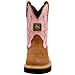 John Deere 2185 Western Boot (Toddler/Little Kid),Tan/Pink,9 M US Toddler